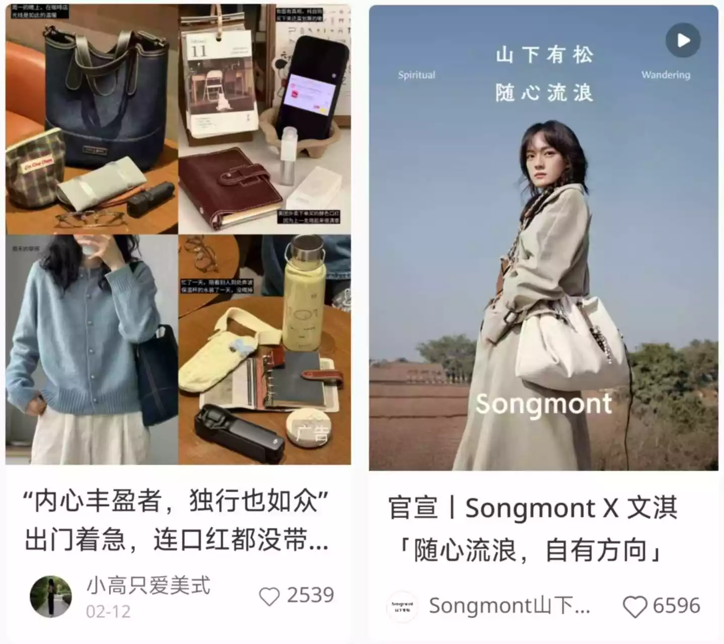 “独立女性”成为品牌形象新卖点。（来源：小红书）